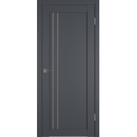 Дверь межкомнатная ВФД Эмалекс E33 Эмалекс графит, стекло Сатин графит